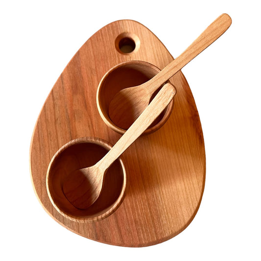 Set Aperitivo · Tabla de Madera Nativa 28×10 cm · Artesanal Pucón