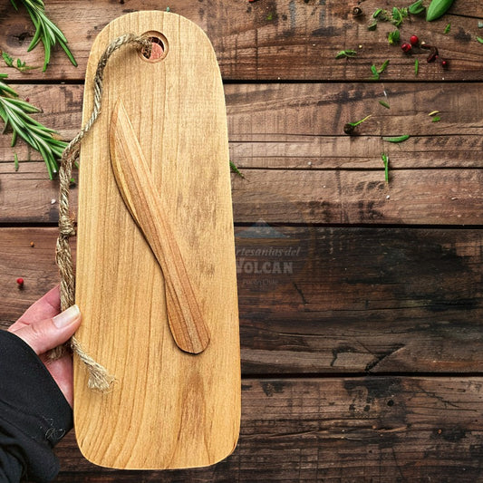 Tabla 28x10 cm mas cuchillo 12 cm