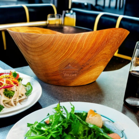 Fuente de madera para ensaladas o frutas