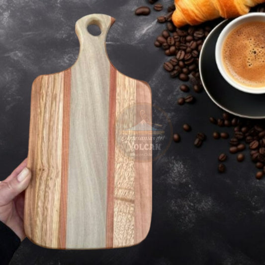Tabla de Madera Artesanal 30×16 cm – Variedad de Maderas Nativas