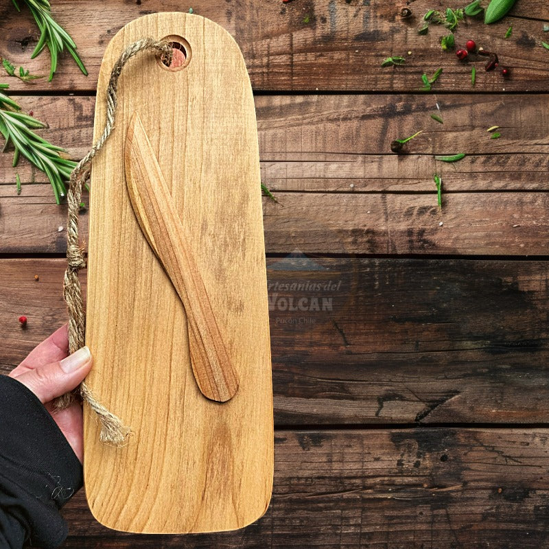 Tabla 28x10 cm mas cuchillo 12 cm