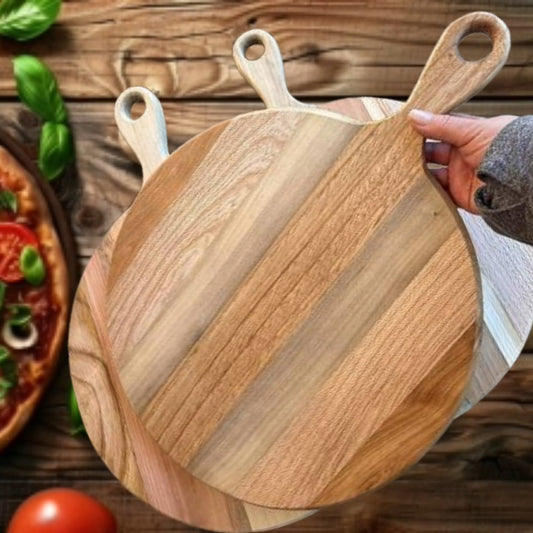 Tabla para pizza distintas maderas nativas 44 33 cm 