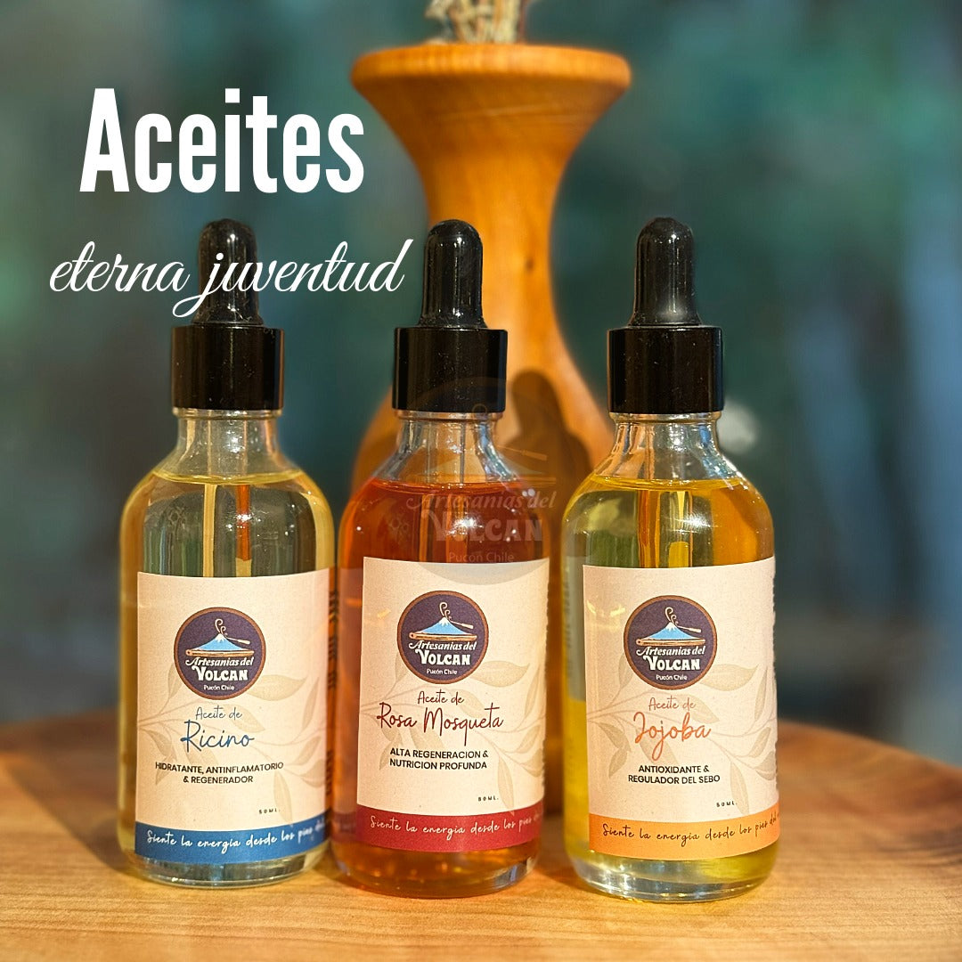 Aceites Cosmetológicos Naturales – Mosqueta, Jojoba y Ricino