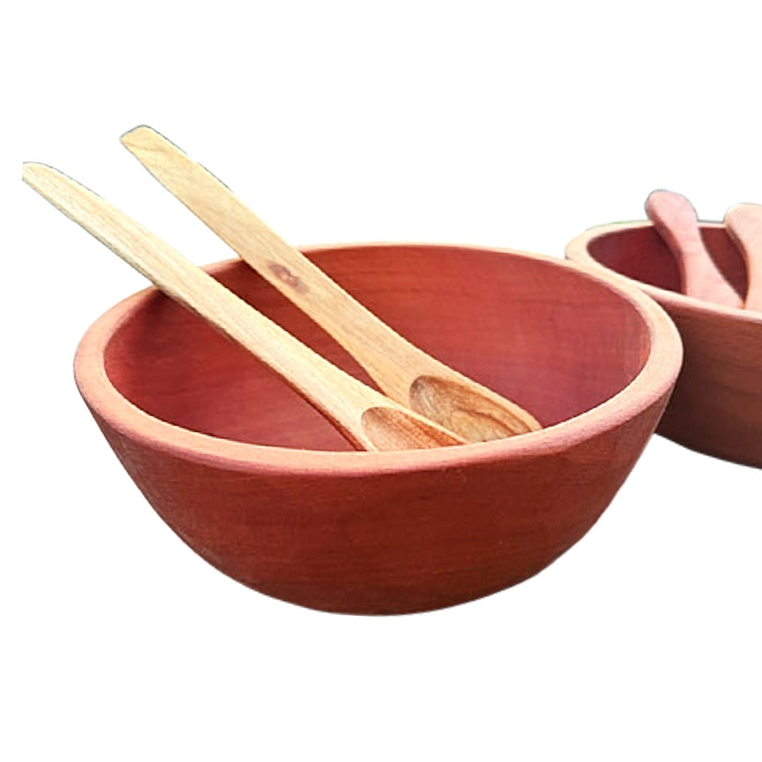 fuente mediana de madera para ensaladas 