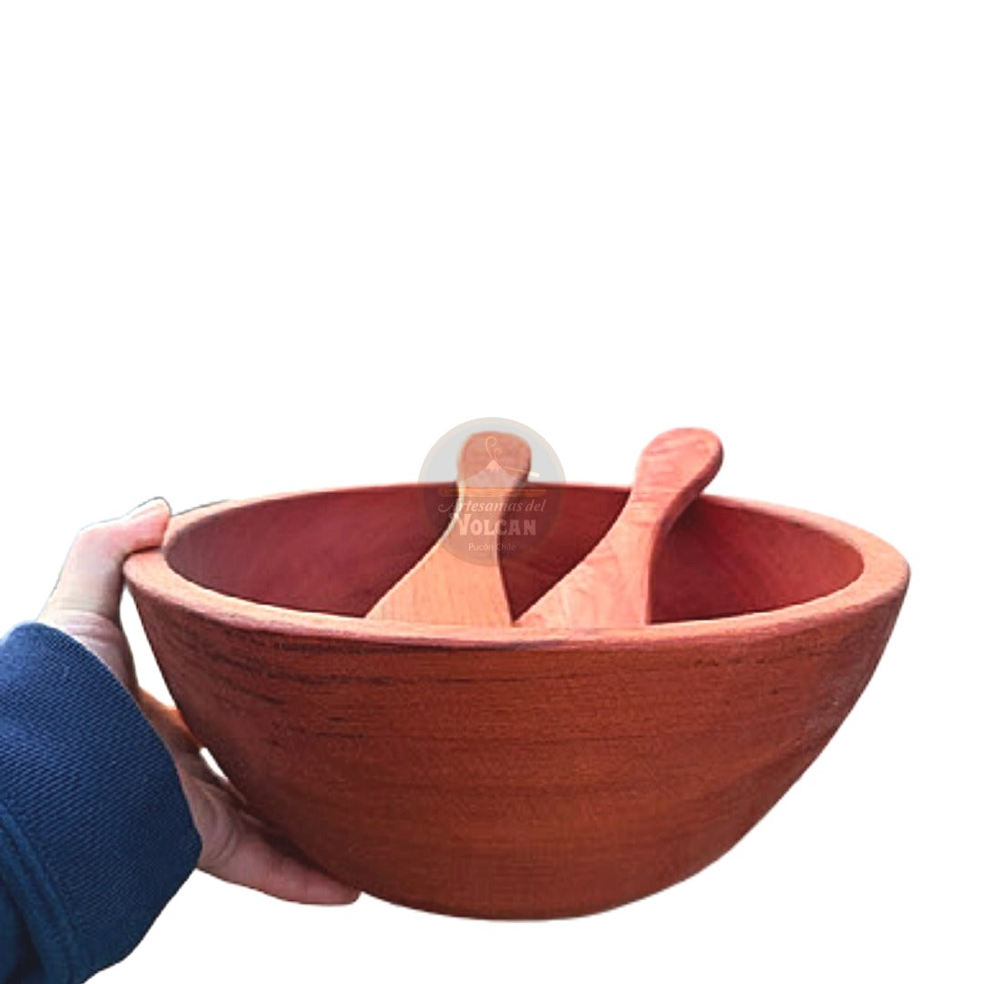 fuente en madera de raulí
